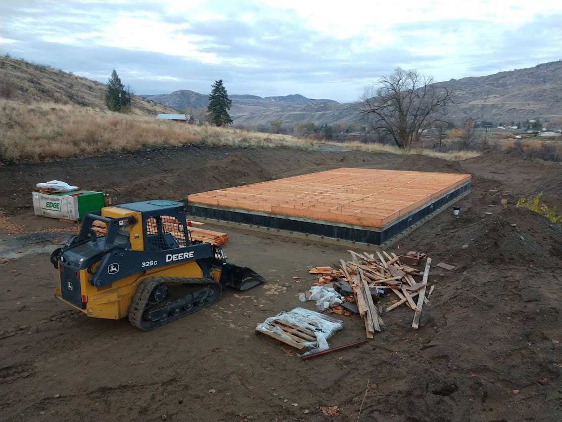 The foundation of a new home in Okanagon County was constructed with help from nonprofit Restoration Hope Northwest of Lewis County.